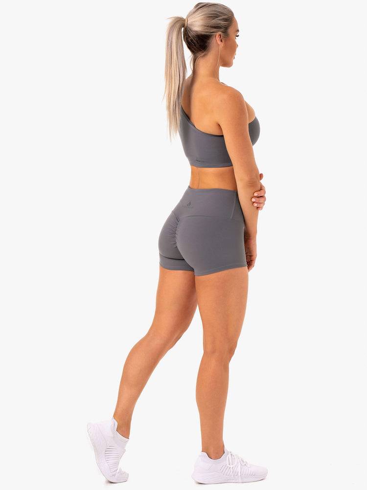 Grey Ryderwear Women Shorts Adapt High Waisted Scrunch Women's Shorts | AU1996VD