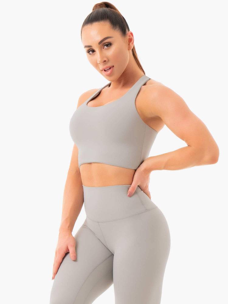 Grey Ryderwear Women Sports Bra NKD Women's Sports Bra | AU2521DN