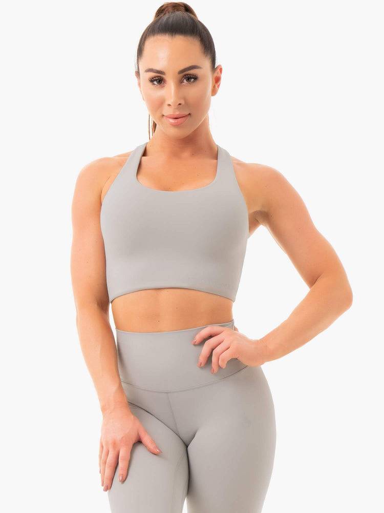 Grey Ryderwear Women Sports Bra NKD Women\'s Sports Bra | AU2521DN