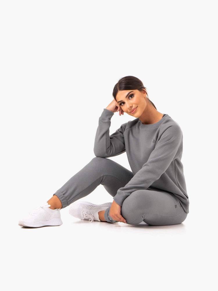 Grey Ryderwear Women Sweaters Adapt Boyfriend Women's Sweaters | AU2630OR