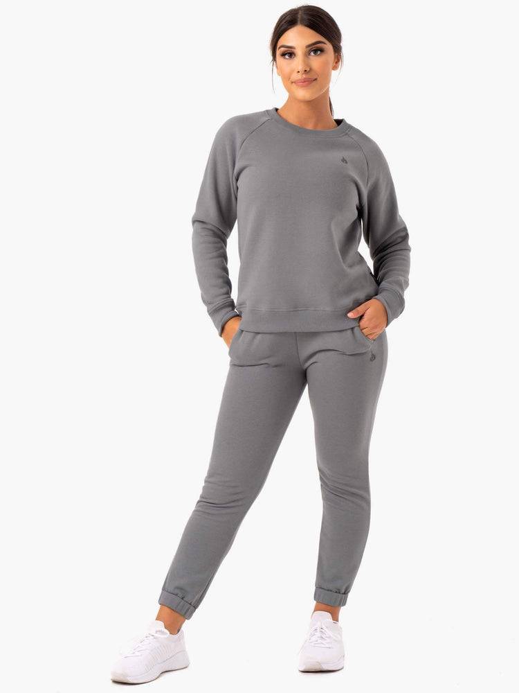 Grey Ryderwear Women Sweaters Adapt Boyfriend Women's Sweaters | AU2630OR