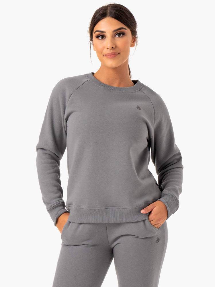 Grey Ryderwear Women Sweaters Adapt Boyfriend Women\'s Sweaters | AU2630OR