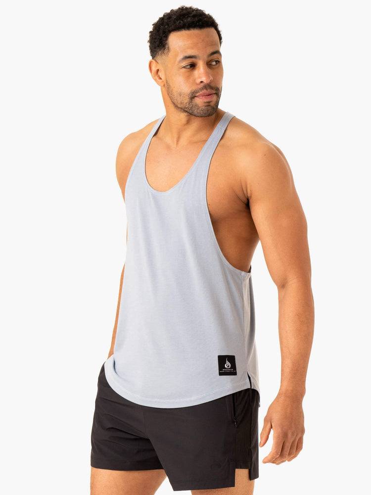 Ice Blue Ryderwear Men Gym Stringers Vital Stringer T-Back Men's Gym Stringers | AU1546GL