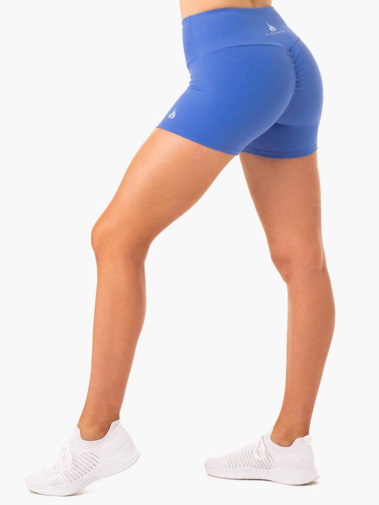 Iris Blue Ryderwear Women Shorts Staples Scrunch Bum Booty Women's Shorts | AU1977RW