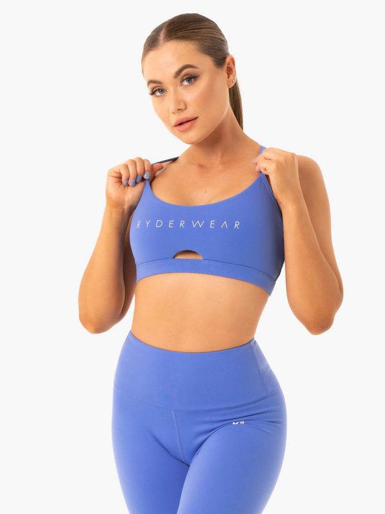 Iris Blue Ryderwear Women Sports Bra Staples Women's Sports Bra | AU2457NB