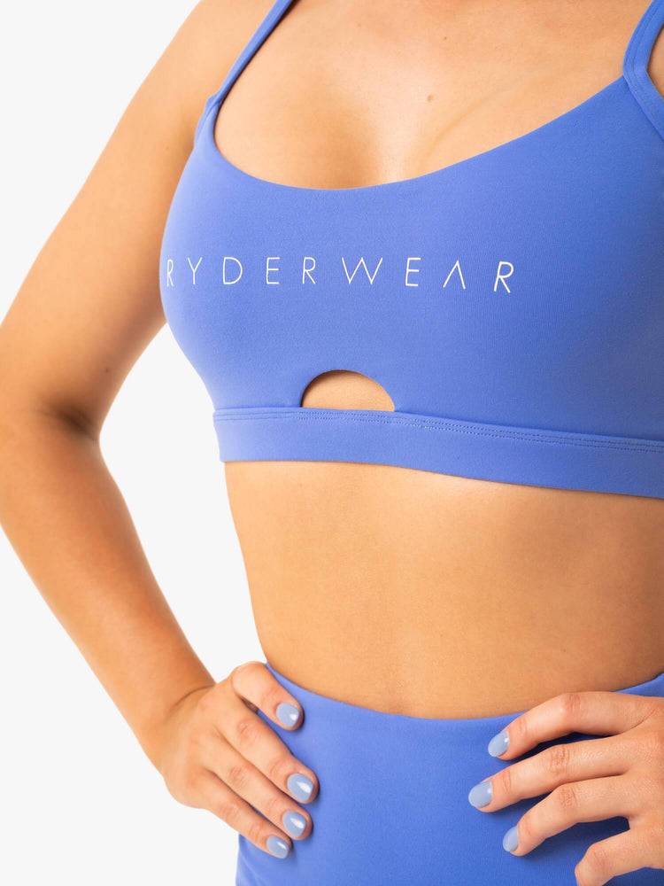 Iris Blue Ryderwear Women Sports Bra Staples Women's Sports Bra | AU2457NB