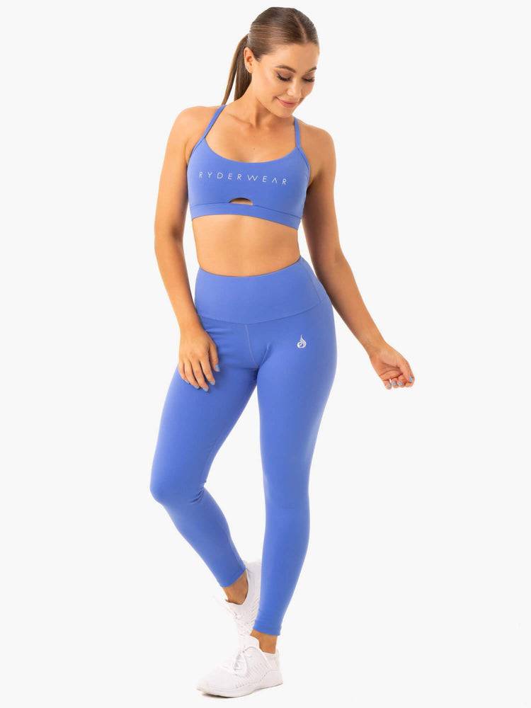 Iris Blue Ryderwear Women Sports Bra Staples Women's Sports Bra | AU2457NB