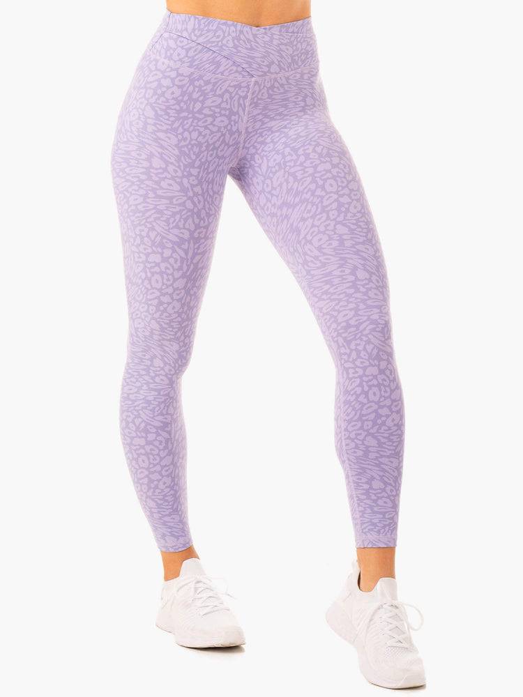 Iris Leopard Ryderwear Women Leggings Rotation High Waisted Scrunch Women's Leggings | AU1816NB