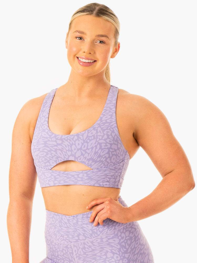 Iris Leopard Ryderwear Women Sports Bra Rotation Women's Sports Bra | AU2316PQ