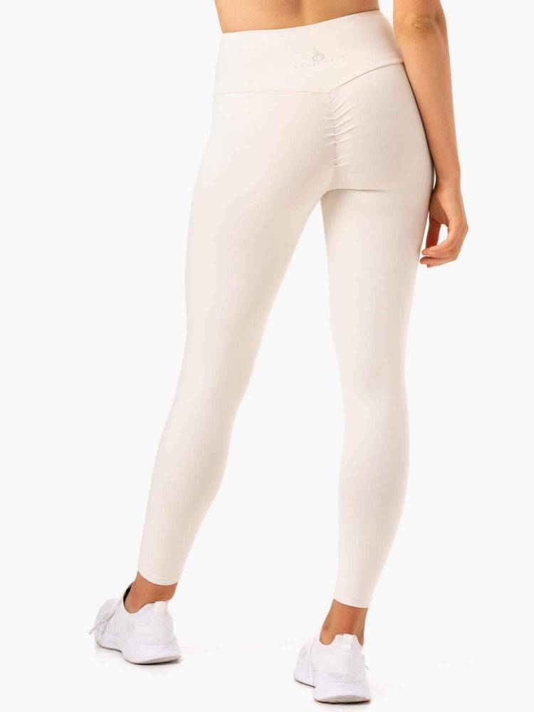 Ivory Ryderwear Women Leggings Adapt High Waisted Scrunch Women's Leggings | AU1852OR