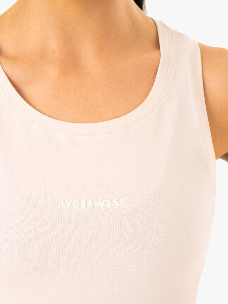 Ivory Ryderwear Women Tanks Evolution Cotton Women's Tanks | AU2929SO