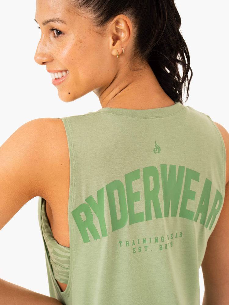 Jade Green Ryderwear Women Tanks Emerge Training Women's Tanks | AU2857DN