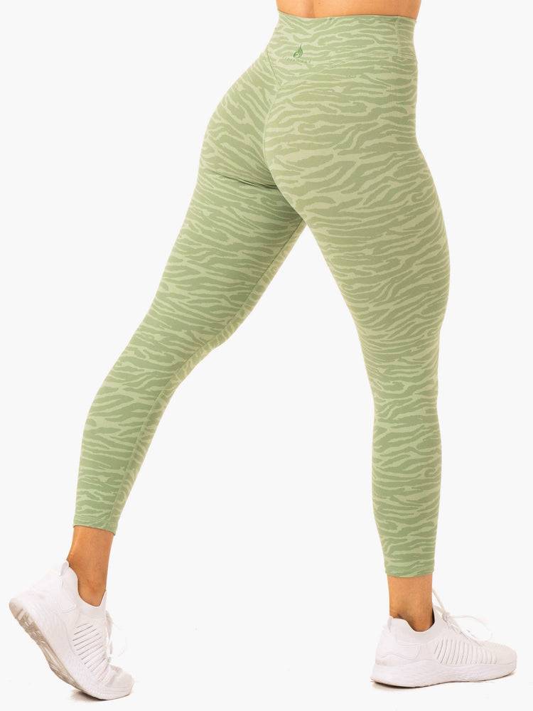 Jade Green Zebra Ryderwear Women Leggings Transform High Waisted Women\'s Leggings | AU1826OR