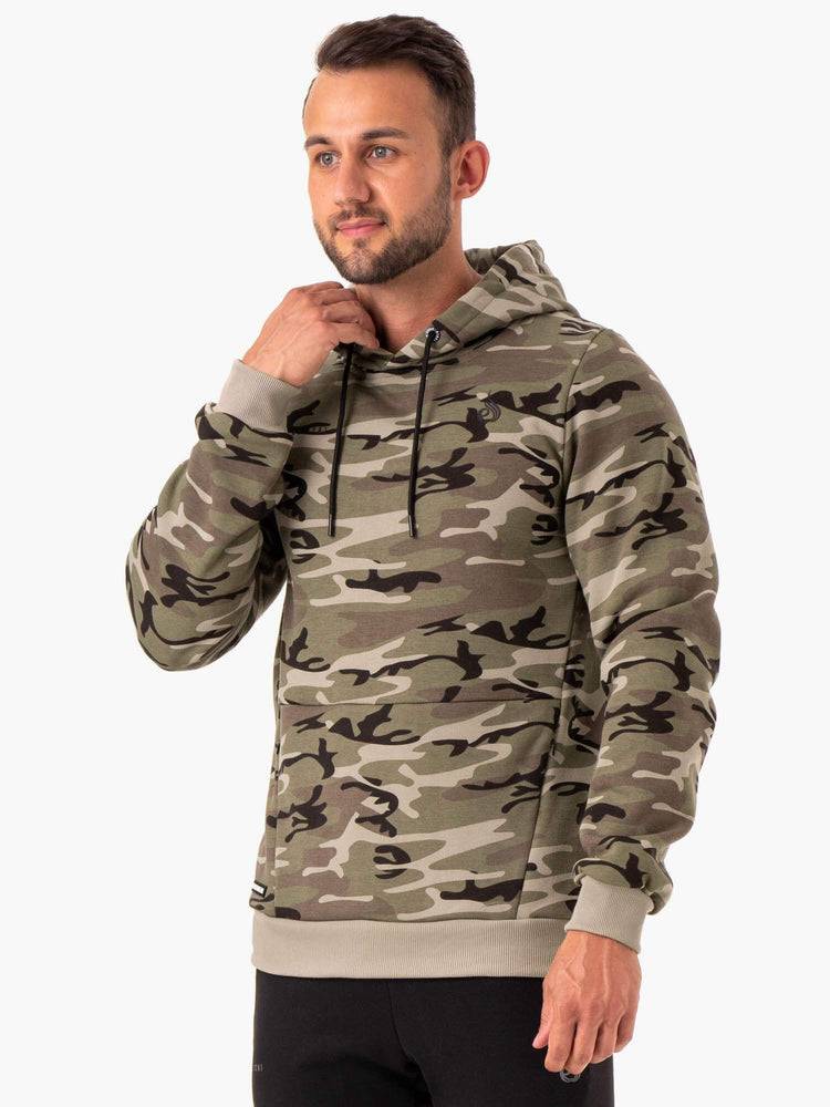 Khaki Camo Ryderwear Men Hoodie Camo Tech Pullover Men's Hoodie | AU1456EX