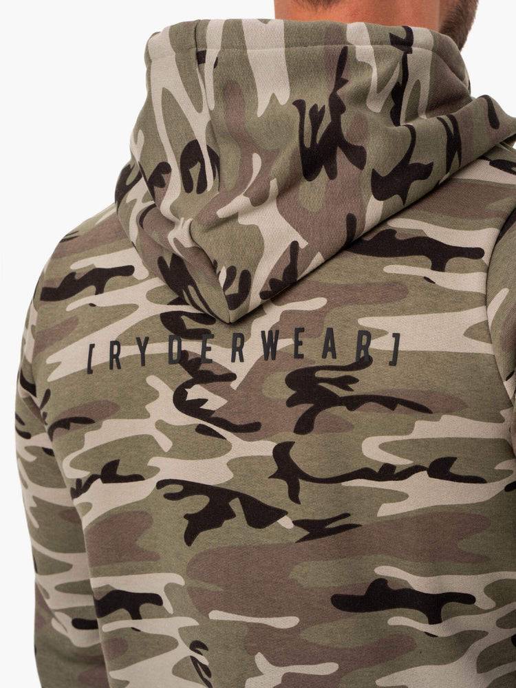 Khaki Camo Ryderwear Men Hoodie Camo Tech Pullover Men's Hoodie | AU1456EX