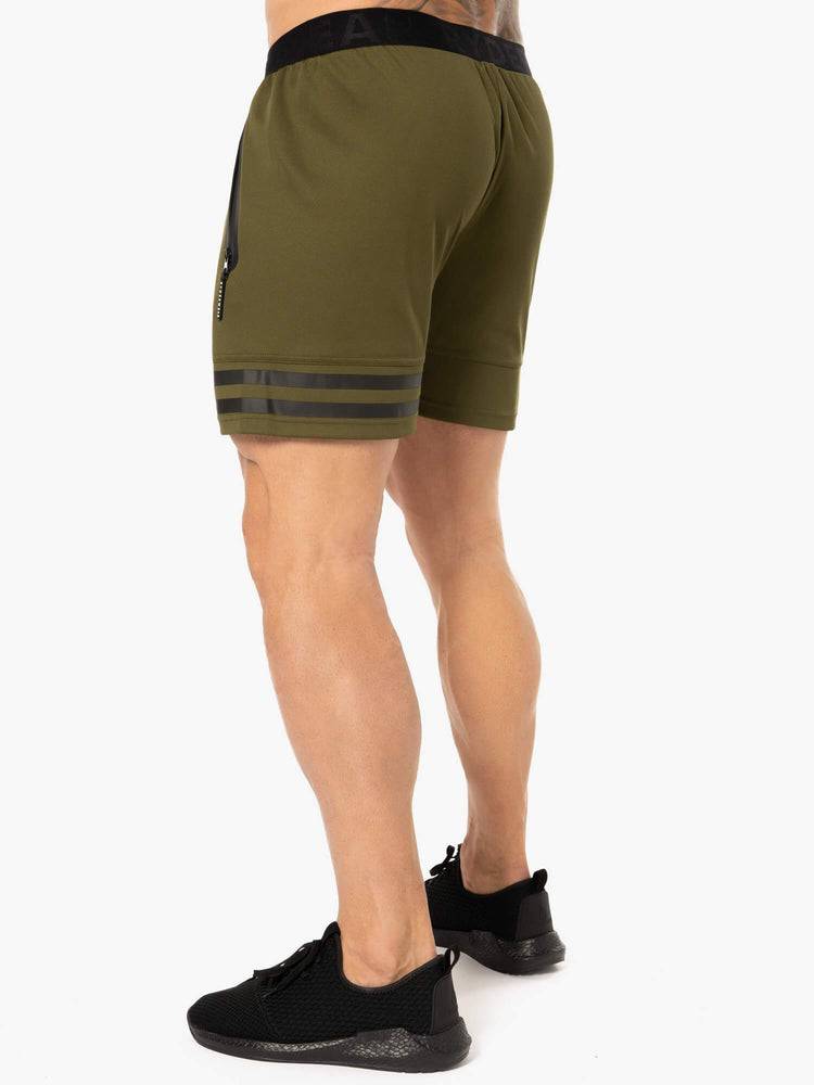 Khaki Ryderwear Men Shorts Evo Training Men's Shorts | AU1366JJ