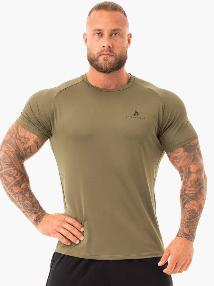 Khaki Ryderwear Men T Shirts Breeze Men\'s T Shirts | AU1203PQ