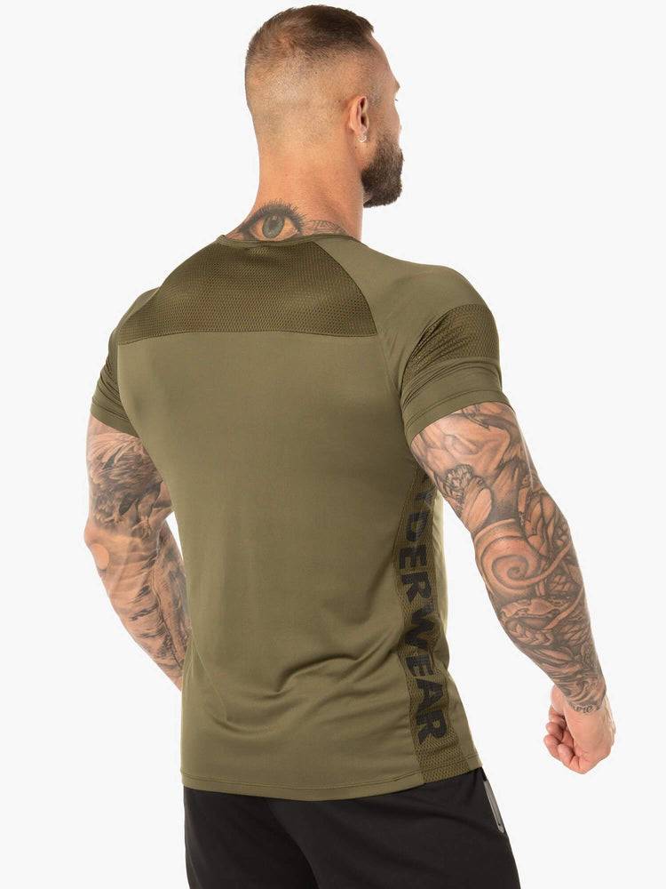 Khaki Ryderwear Men T Shirts Evo Men's T Shirts | AU1223RW