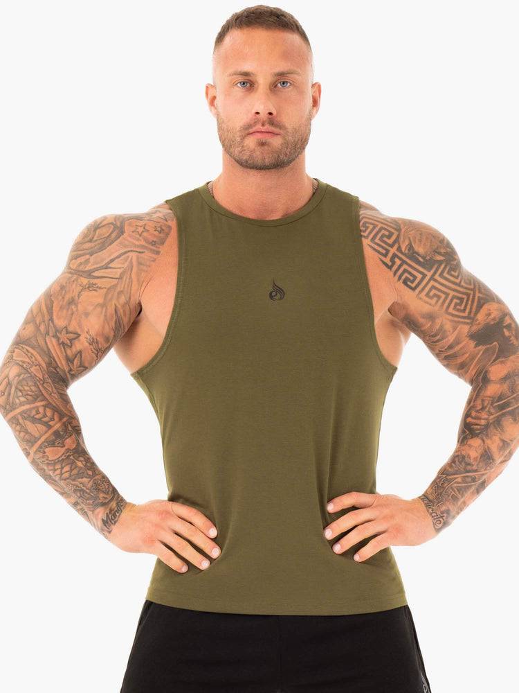 Khaki Ryderwear Men Tanks Athletic Cut Tank Men\'s Tanks | AU1061BC