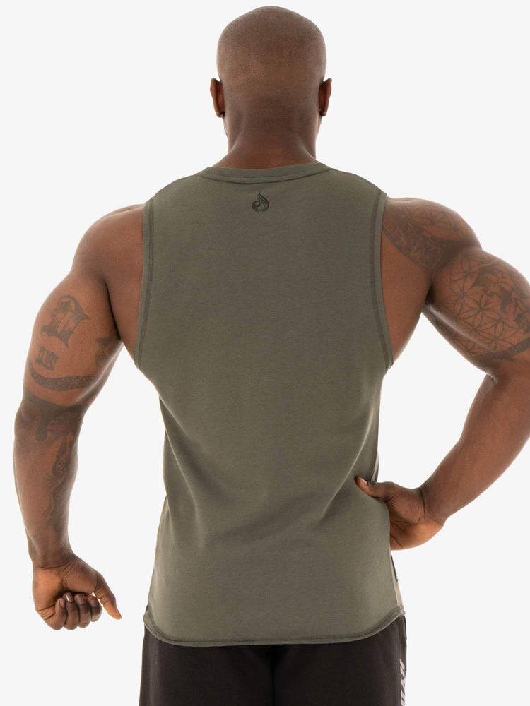 Khaki Ryderwear Men Tanks Flex Fleece Tank Men's Tanks | AU1101SO