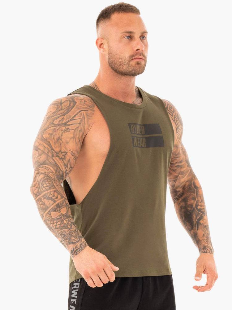 Khaki Ryderwear Men Tanks Iron Baller Tank Men's Tanks | AU1134LH