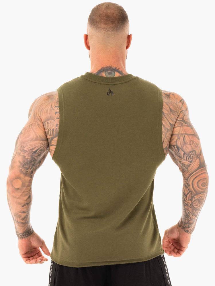 Khaki Ryderwear Men Tanks Performance Baller Tank Men's Tanks | AU1159KI