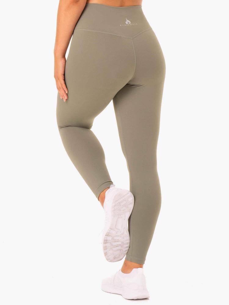 Khaki Ryderwear Women Leggings Base Full Length High Waisted Women's Leggings | AU1877IS