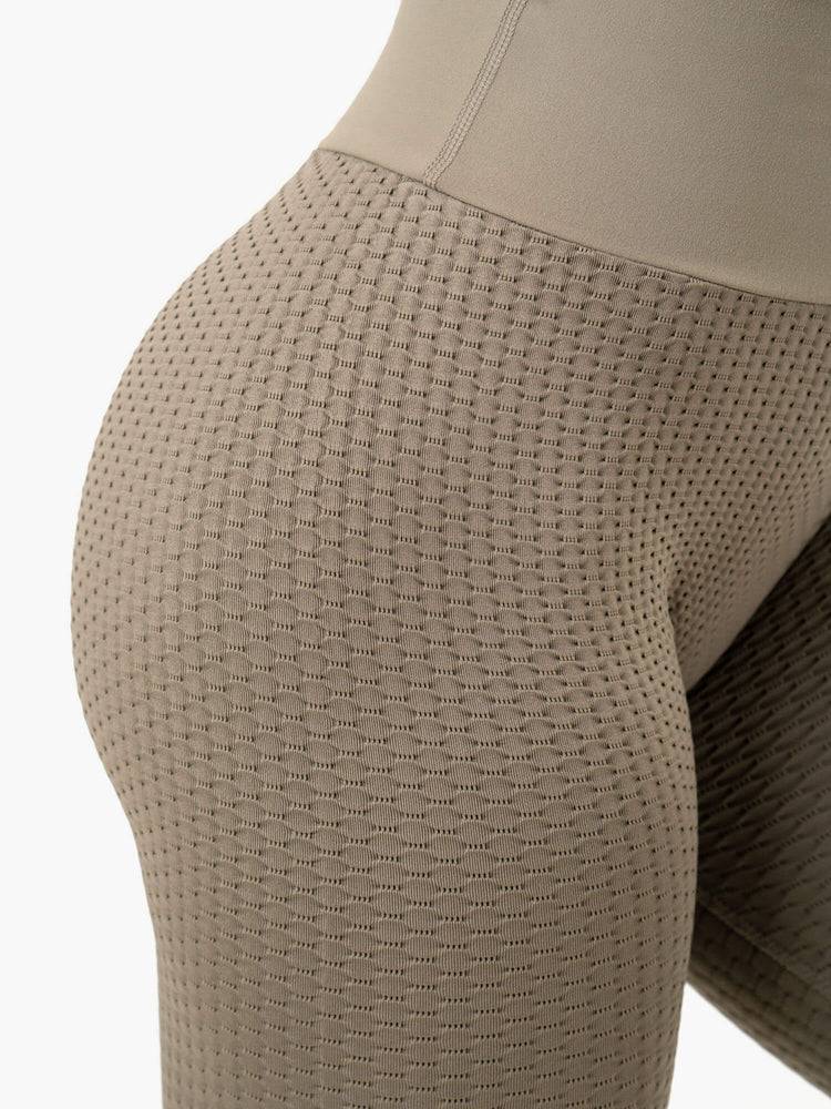 Khaki Ryderwear Women Leggings Honeycomb Scrunch Seamless Women's Leggings | AU1905PQ