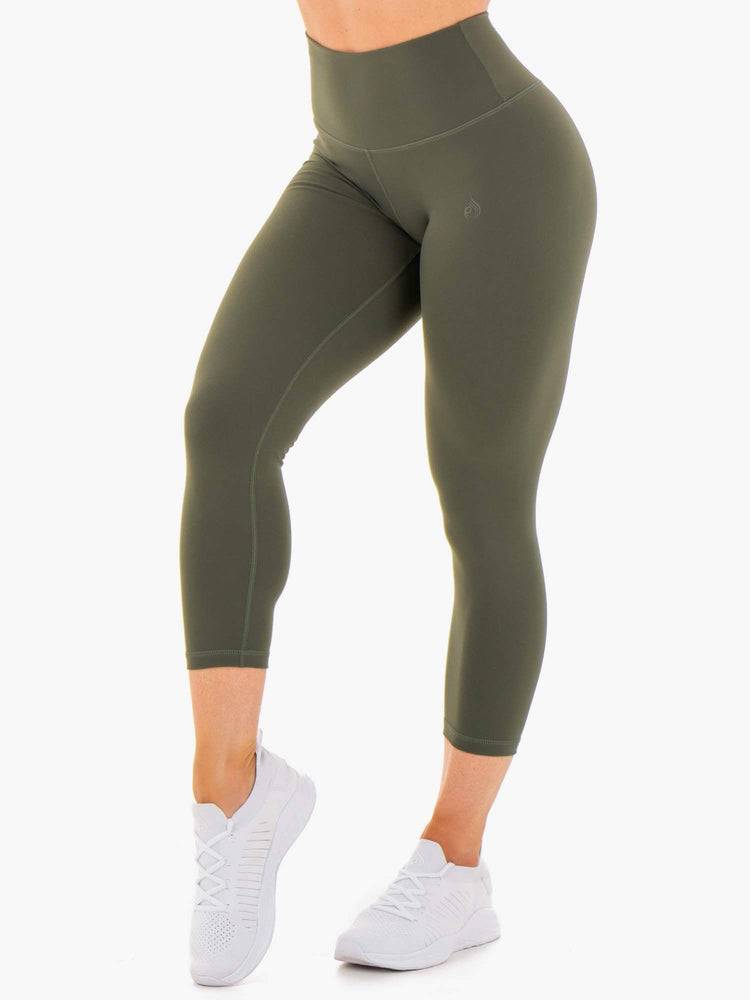 Khaki Ryderwear Women Leggings Motion High Waisted 7/8 Women\'s Leggings | AU1747IS