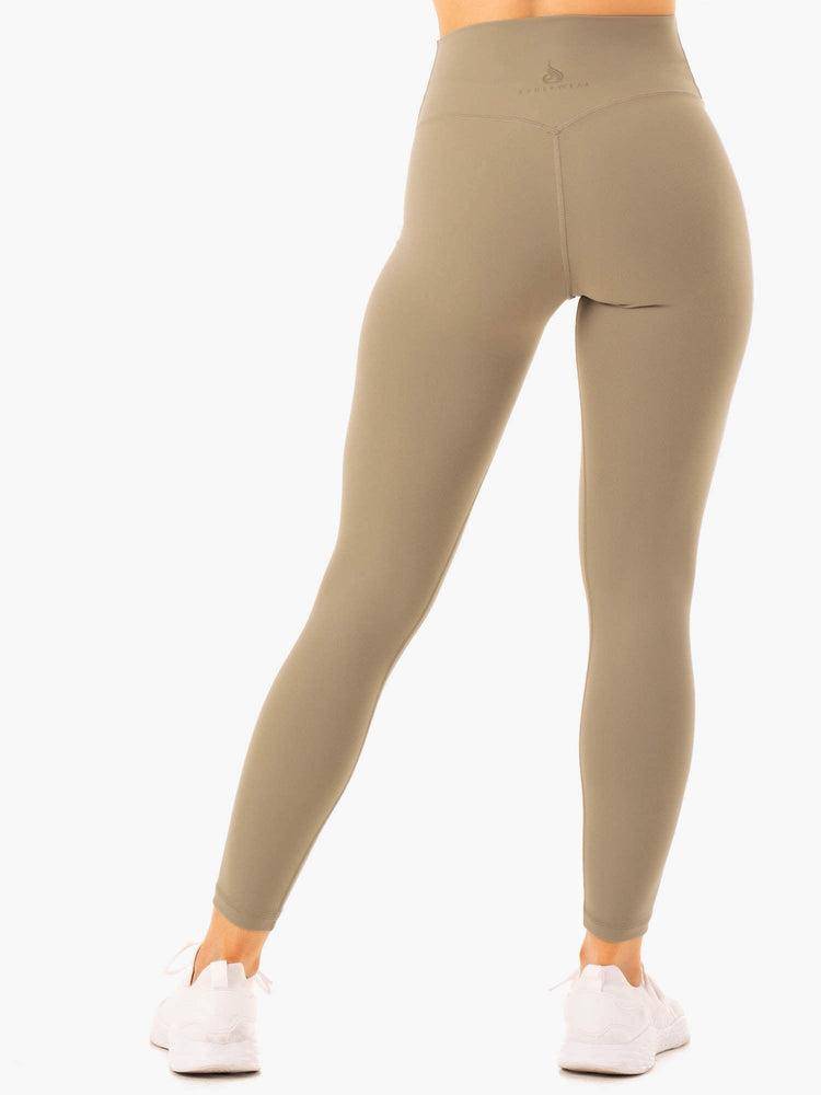 Khaki Ryderwear Women Leggings NKD Refine High Waisted Women's Leggings | AU1822TV