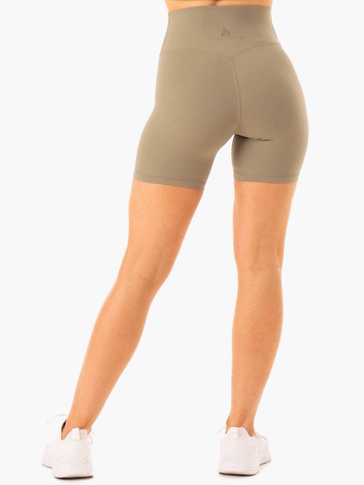 Khaki Ryderwear Women Shorts NKD Refine High Waisted Women's Shorts | AU2162UT