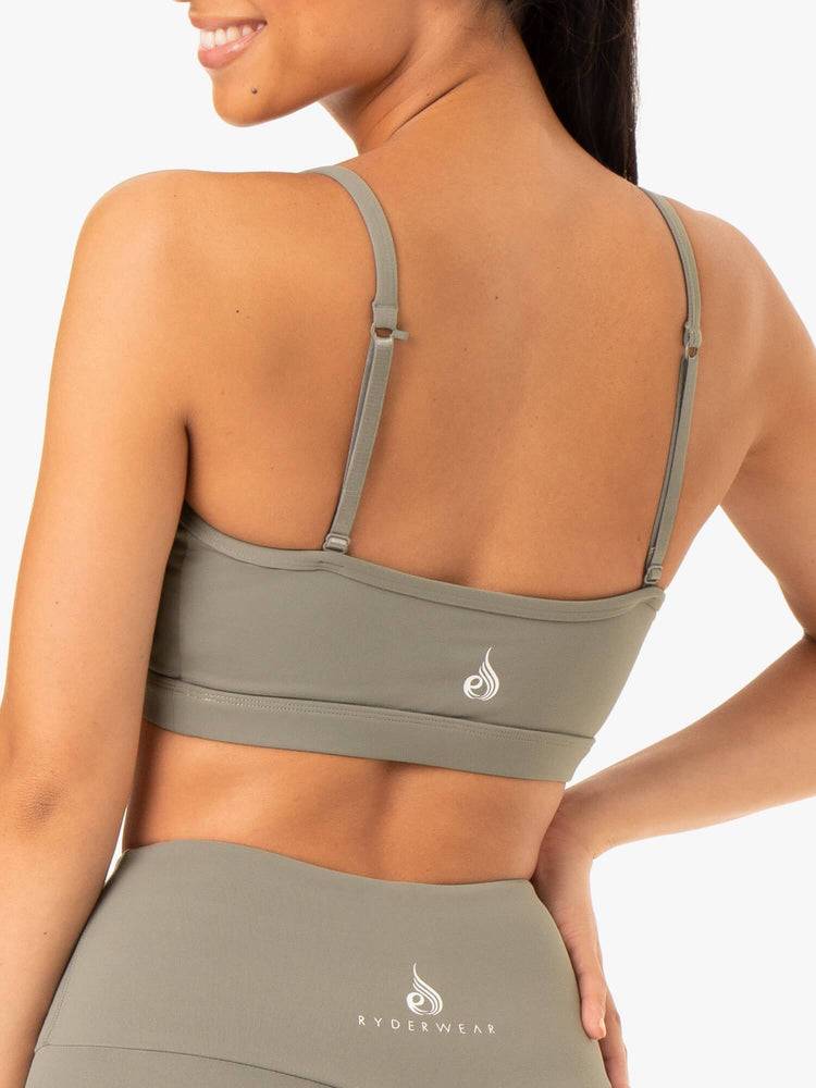 Khaki Ryderwear Women Sports Bra Staples Women's Sports Bra | AU2428WY