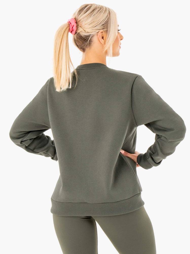 Khaki Ryderwear Women Sweaters Motion Oversized Women's Sweaters | AU2571GL