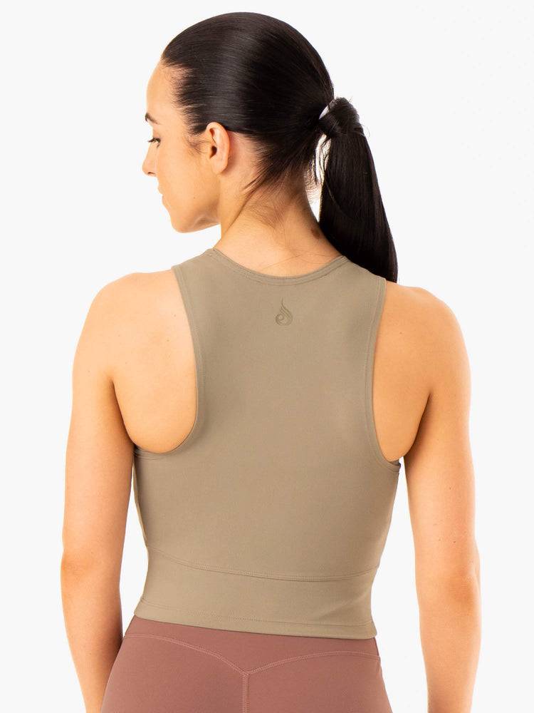 Khaki Ryderwear Women Tanks NKD Refine Women's Tanks | AU2930AP