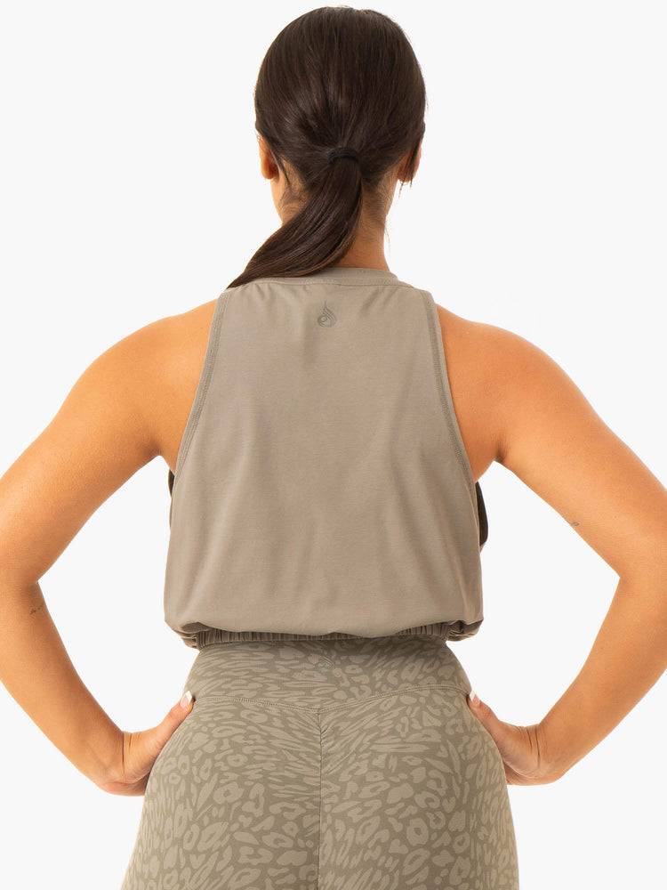 Khaki Ryderwear Women Tanks Rotation Women's Tanks | AU2904KI