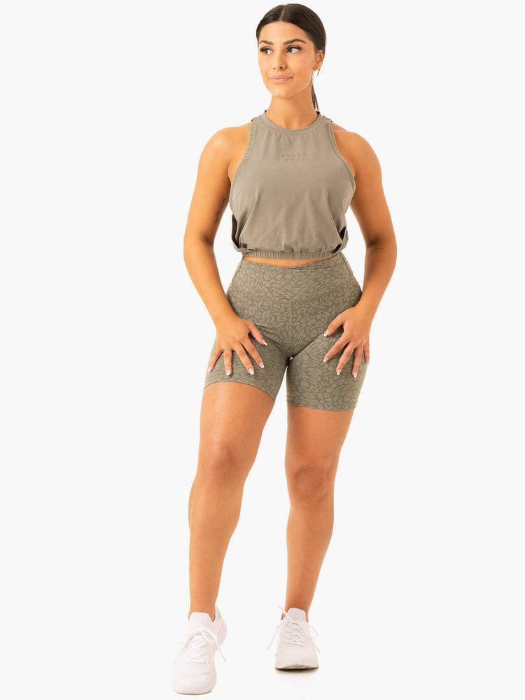 Khaki Ryderwear Women Tanks Rotation Women's Tanks | AU2904KI