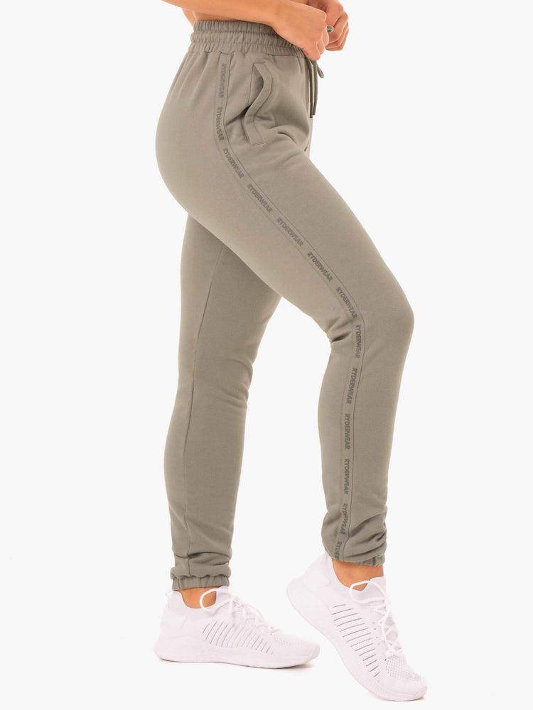 Khaki Ryderwear Women Track Pants Base High Waisted Women's Track Pants | AU3054AP