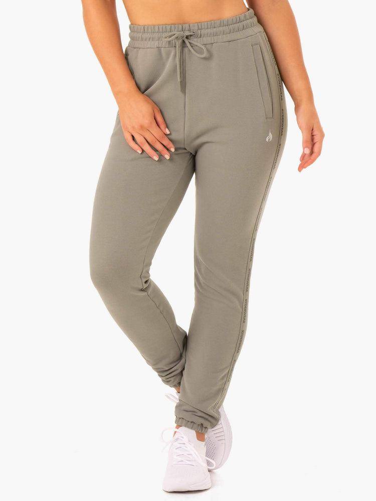 Khaki Ryderwear Women Track Pants Base High Waisted Women\'s Track Pants | AU3054AP