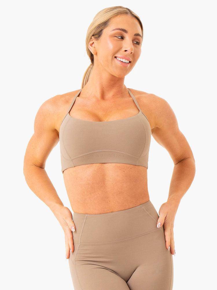 Latte Ryderwear Women Sports Bra NKD Frame Women's Sports Bra | AU2302JJ