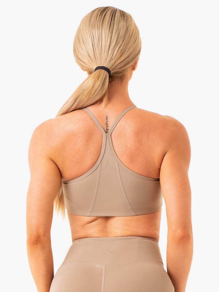 Latte Ryderwear Women Sports Bra NKD Frame Women's Sports Bra | AU2302JJ