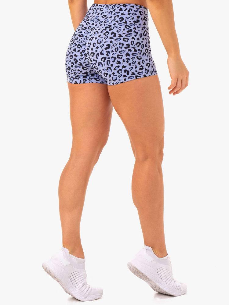 Lavender Leopard Ryderwear Women Shorts Adapt High Waisted Scrunch Women's Shorts | AU1941ZG