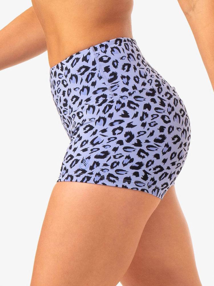 Lavender Leopard Ryderwear Women Shorts Adapt High Waisted Scrunch Women's Shorts | AU1941ZG