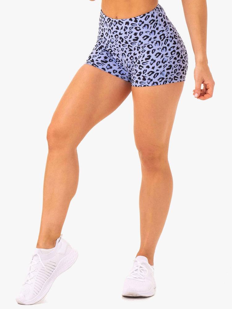 Lavender Leopard Ryderwear Women Shorts Adapt High Waisted Scrunch Women\'s Shorts | AU1941ZG