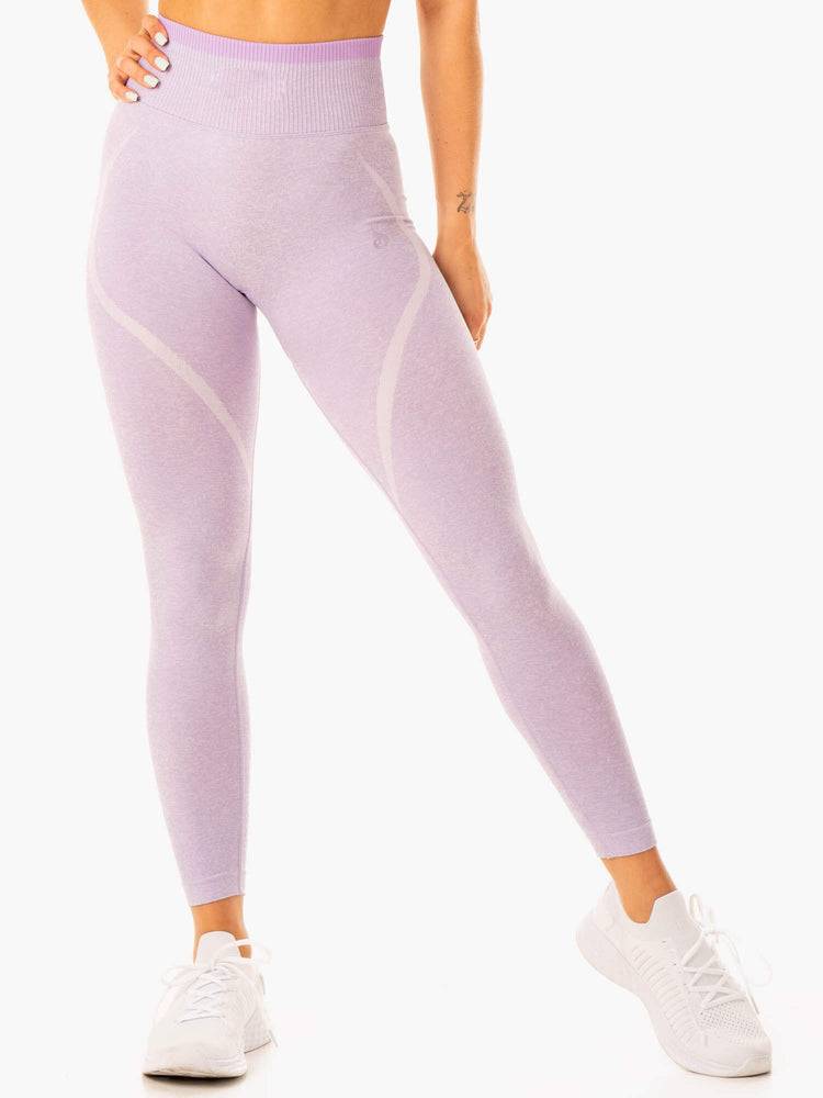 Lavender Marl Ryderwear Women Leggings Excel Seamless High Waisted Women's Leggings | AU1821RW