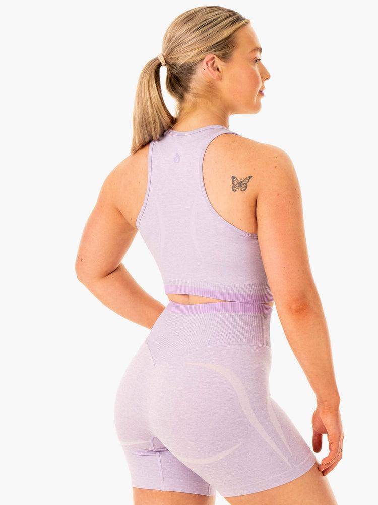 Lavender Marl Ryderwear Women Tanks Excel Seamless Women's Tanks | AU2874CE