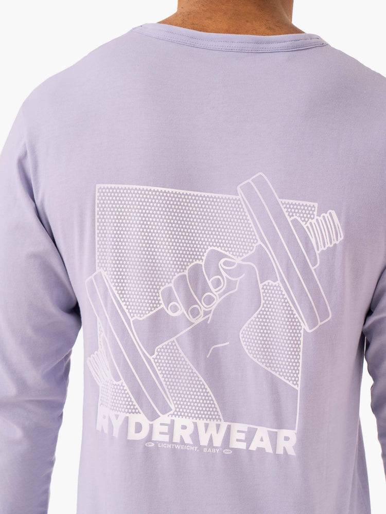 Lavender Ryderwear Men T Shirts Lift Long Sleeve Men's T Shirts | AU1254OR