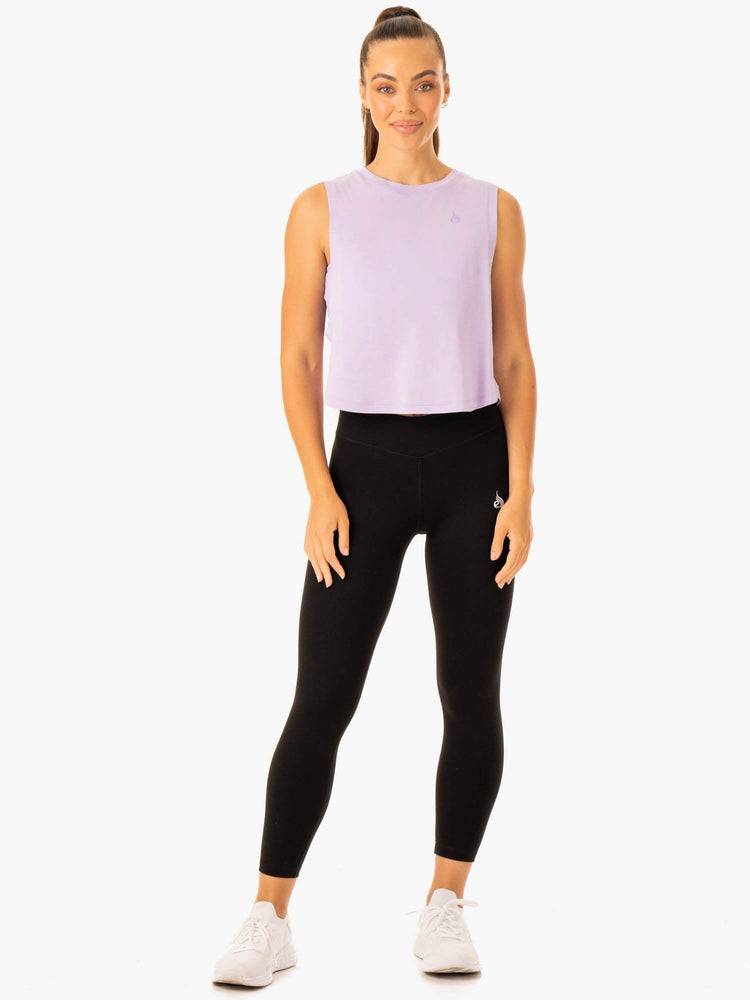 Lavender Ryderwear Women Tanks Flow Scoop Women's Tanks | AU2860PQ