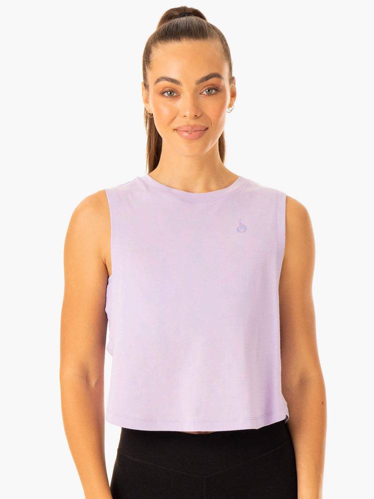 Lavender Ryderwear Women Tanks Flow Scoop Women\'s Tanks | AU2860PQ