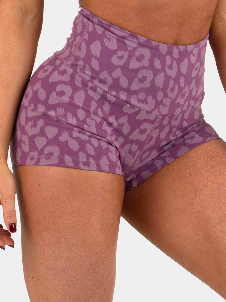 Leopard Purple Ryderwear Women Shorts Animal Scrunch Bum Women's Shorts | AU2036AP