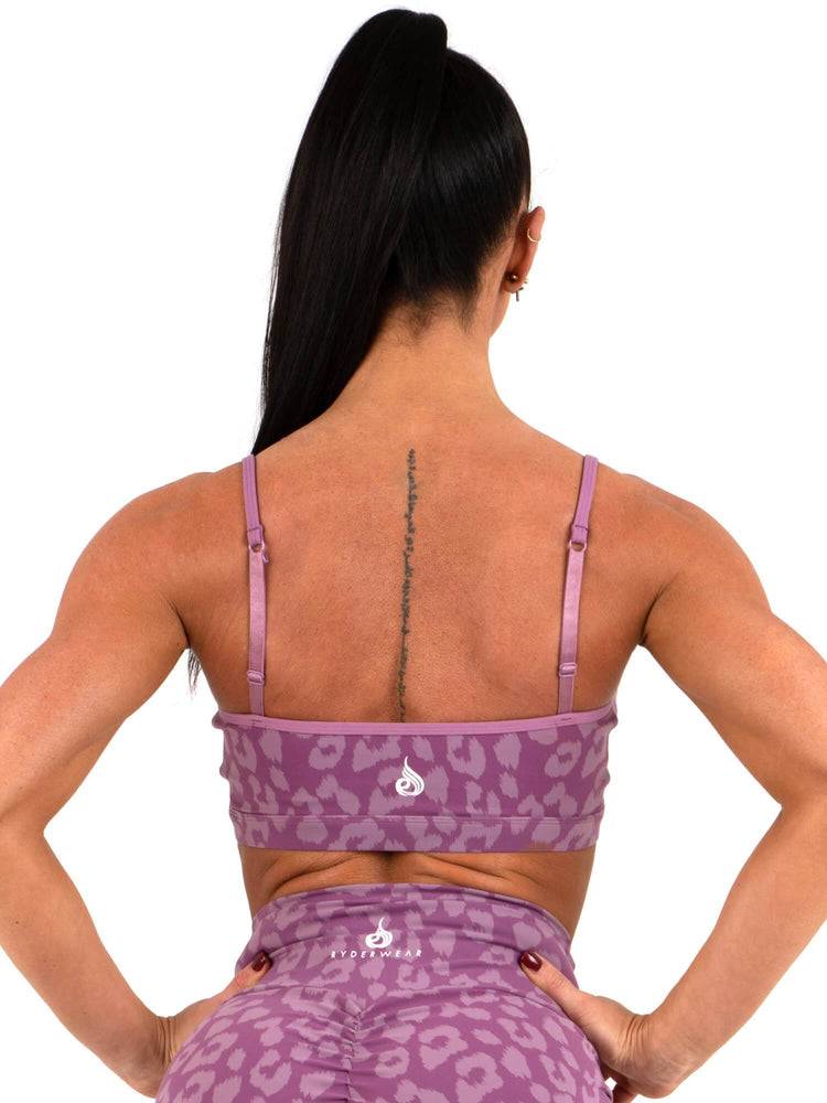 Leopard Purple Ryderwear Women Sports Bra Animal Women's Sports Bra | AU2560MA